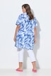Lange mousseline blouse, korte mouwen