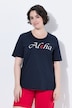 T-shirt, stampa con scritta, classic-fit, scollo tondo, mezze maniche