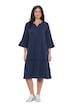 Mušelínové midi šaty, střih áčkový střih, tunikový výstřih, 3/4 rukáv