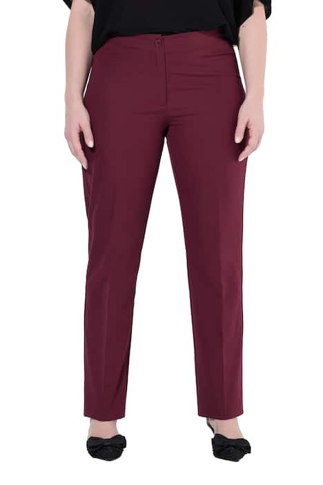 Kalhoty, rovné nohavice, pružný pas, strečový materiál