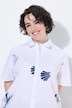 Camicia, stampa marittima, taglio svasato, colletto classico, mezze maniche