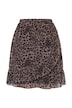 Minisukně, áčkový střih, leopardí potisk, záhyby, elastický pas
