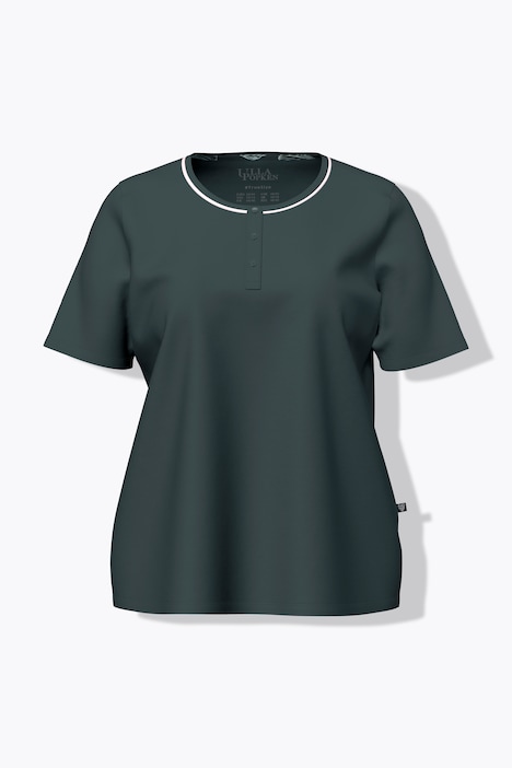 Pyjama, ginkgopatroon, ronde hals, korte mouw