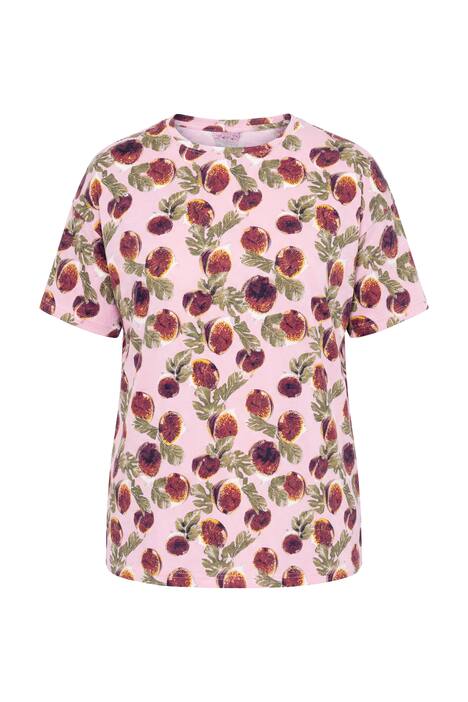 Tričko, volný střih, potisk s fíky