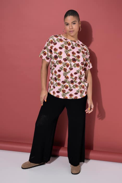 T-paita, ylisuuri, viikunapainatus