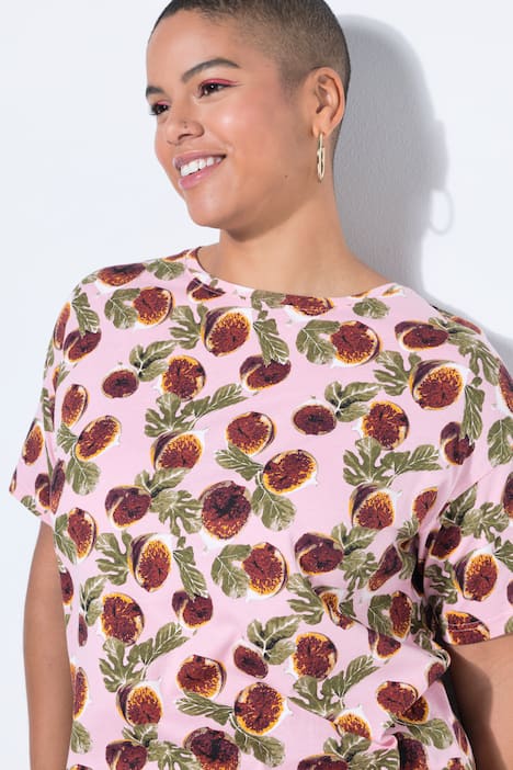 T-paita, ylisuuri, viikunapainatus