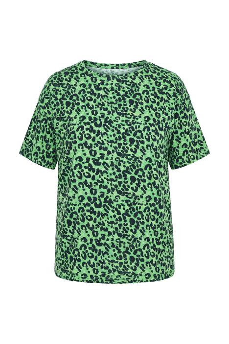 Tričko, oversize střih, leopardí potisk