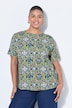 T-Shirt, oversized, Kachel-Print