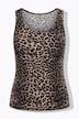 Tanktop, Slim Shape, luipaard, ribjersey