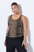 Tanktop, Slim Shape, luipaard, ribjersey