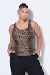 Tanktop, Slim Shape, luipaard, ribjersey