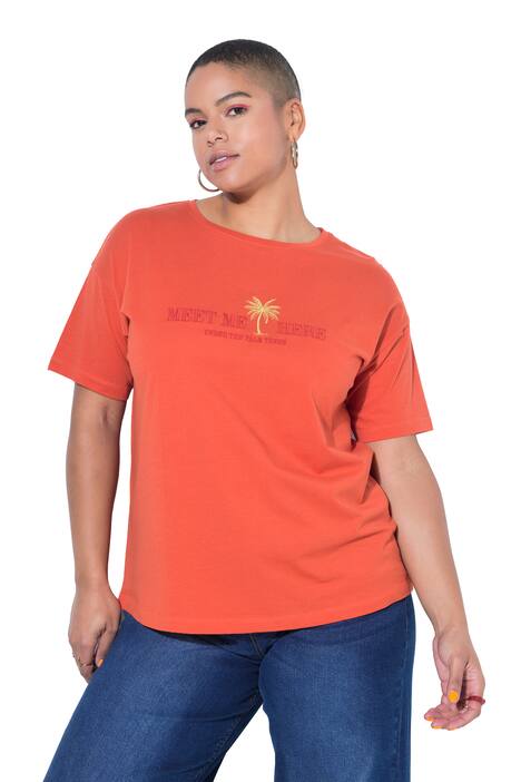 Tričko, oversize střih, nápadná výšivka