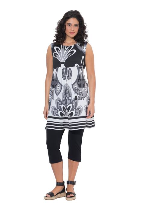 Žerzejové šaty, lemování, A střih, kulatý výstřih, bez rukávů