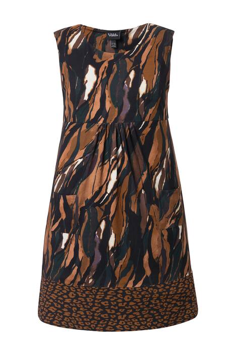 Žerzejové šaty, lemování, A střih, kulatý výstřih, bez rukávů