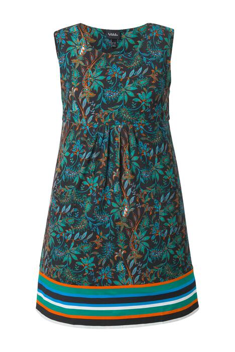 Žerzejové šaty, lemování, A střih, kulatý výstřih, bez rukávů