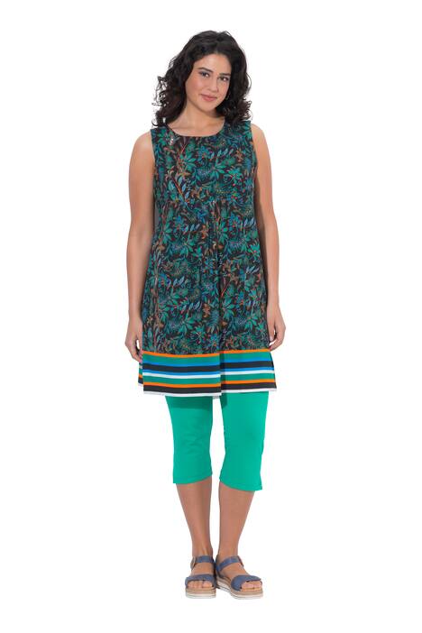 Žerzejové šaty, lemování, A střih, kulatý výstřih, bez rukávů