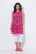 Sleeveless Border Print Jersey Dress