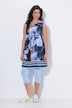 Sleeveless Border Print Jersey Dress