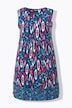 Sleeveless Border Print Jersey Dress