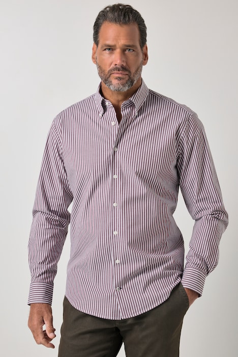 Streifenhemd, FLEXNAMIC®, Langarm, Buttondown-Kragen, Modern Fit, bis 8 XL