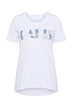 Tričko, áčkový střih, ozdobný nápis Paris, krátké rukávy