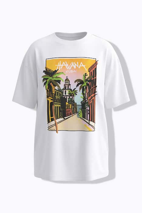 T-Shirt, oversized, Havana-Print