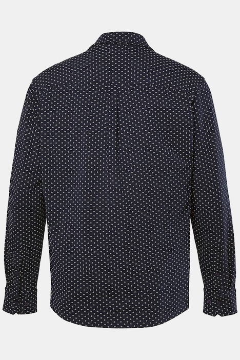 Jersey-Hemd, FLEXNAMIC®, Langarm, Minimal-Muster, Kent-Kragen, Modern Fit, bis 8 XL