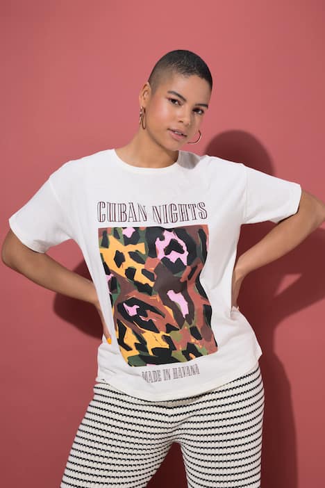 T-Shirt, oversized, Color-Leo Motiv