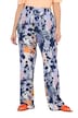 Kalhoty Rose, květinový potisk, široké nohavice, pružný pas