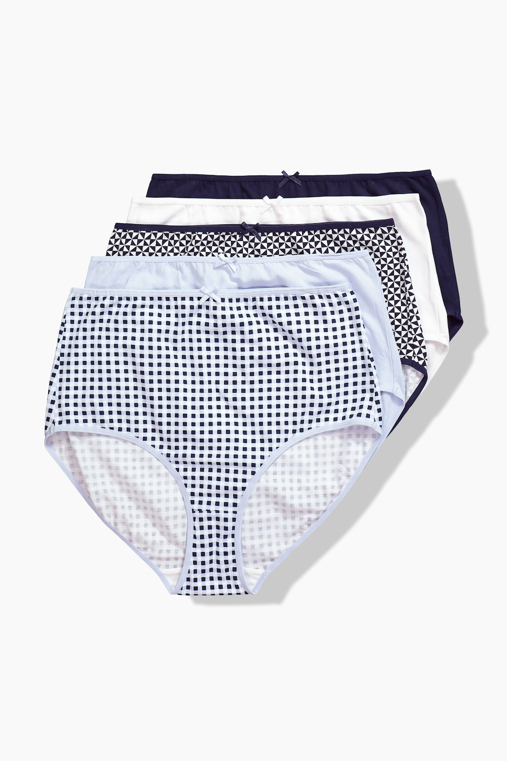Maxislips, 5er-Pack, Muster/einfarbig