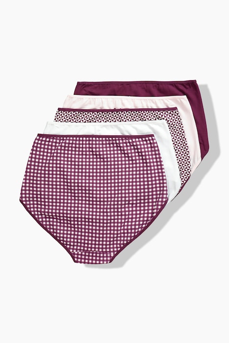 Culottes maxi, lot de 5, motif/uni