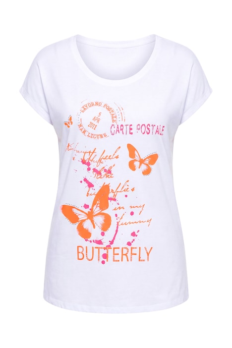 Tričko, pohodlný střih, motiv s motýly