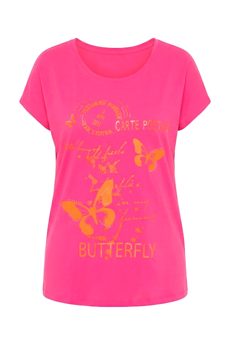 Tričko, pohodlný střih, motiv s motýly