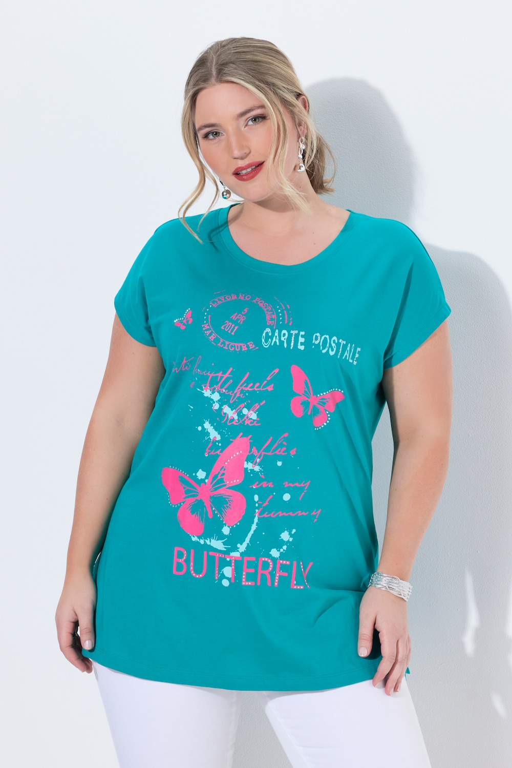 T-shirt, comfort fit, vlindermotief