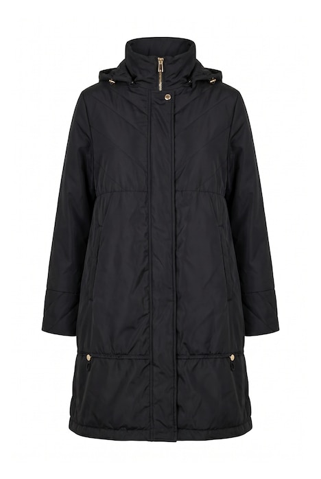 Mantel, Steppmix, wasserabweisend, Kapuze, 2-Wege-Zipper