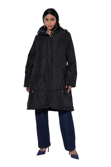 Mantel, Steppmix, wasserabweisend, Kapuze, 2-Wege-Zipper