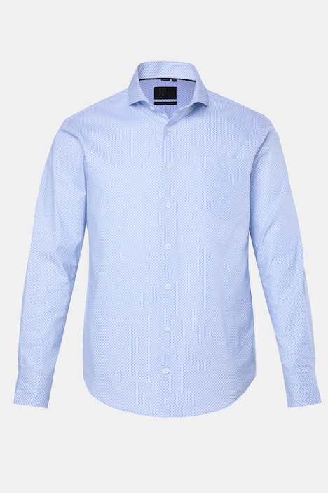 Hemd, Langarm, Minimaldruck, Haikragen, Modern Fit, bis 8XL