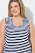 Eco Cotton Striped Pointed Hem Tunic Tank