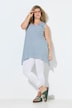Eco Cotton Striped Pointed Hem Tunic Tank