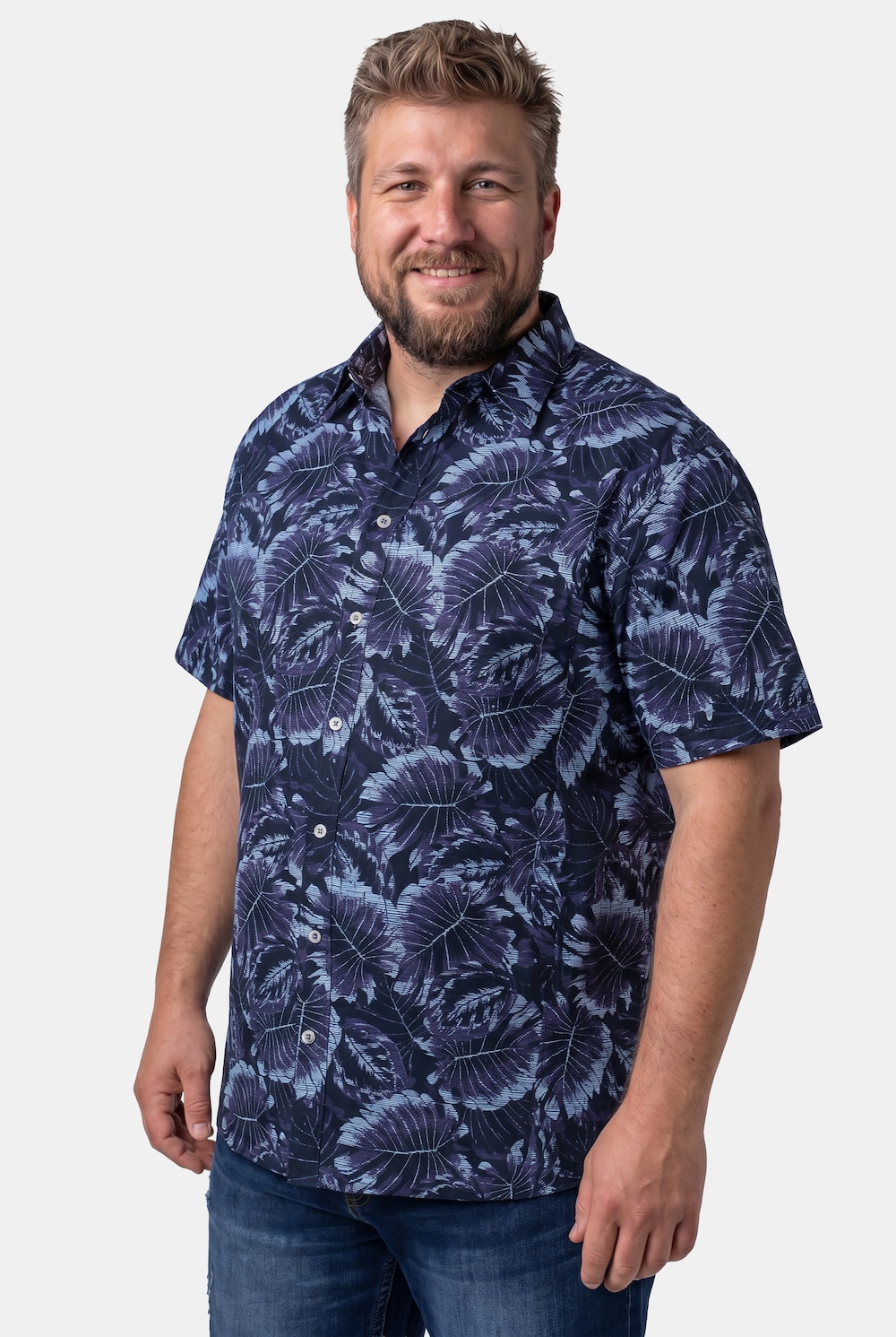 Hemd, Halbarm, Kentkragen, Alloverprint, Comfort Fit, bis 8 XL