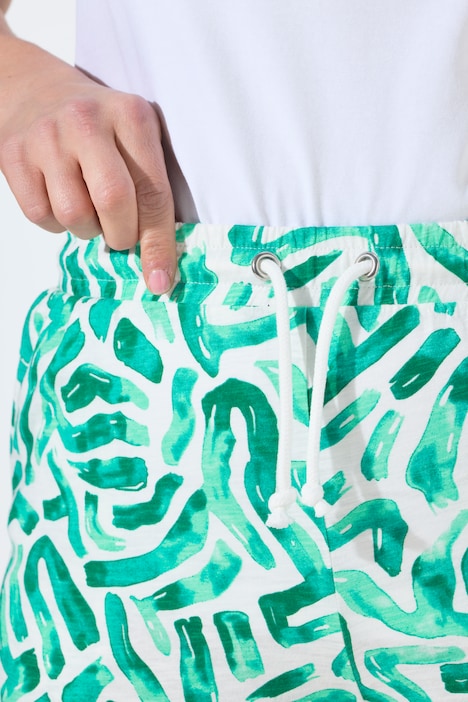 Jersey-Shorts, weites Bein, Elastikbund, Biobaumwolle