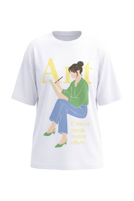 Tričko, oversize střih, dámský motiv