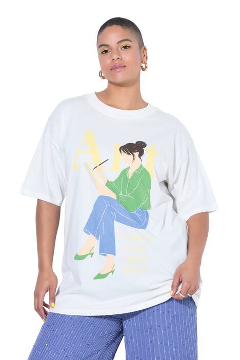 Tričko, oversize střih, dámský motiv