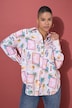 Hemdbluse, oversized, Patch-Print