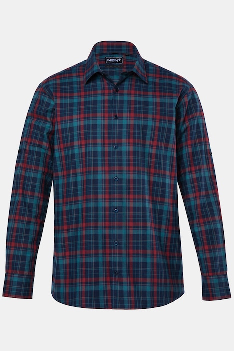 Koszula w kratę, długi rękaw, kołnierz kent, wygodny krój, do rozm. 8XL