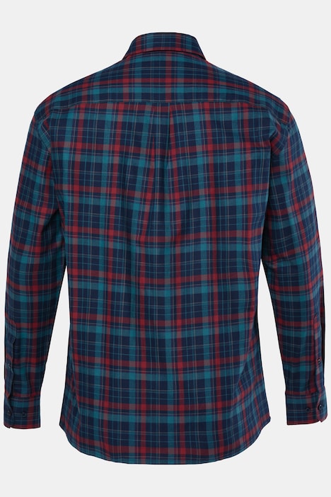 Koszula w kratę, długi rękaw, kołnierz kent, wygodny krój, do rozm. 8XL