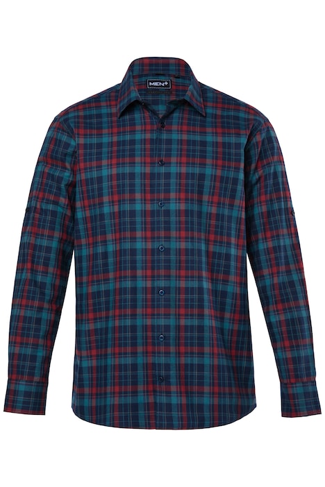 Kostkovaná košile, dlouhé rukávy, kentový límec, komfortní střih, do vel. 8XL