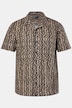 Leinenoptik-Hemd, Halbarm, Cubakragen, Cuba Fit, Alloverprint, bis 8 XL