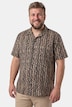 Leinenoptik-Hemd, Halbarm, Cubakragen, Cuba Fit, Alloverprint, bis 8 XL