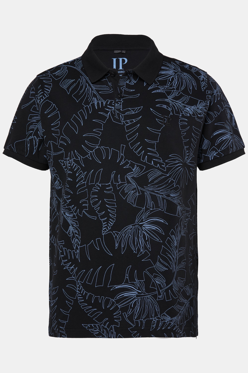 Poloshirt, Halbarm, Piqué, Alloverdruck, bis 8 XL